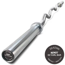 XPRT Fitness 74''  Olympic EZ Curl Barbell Extra Long Shaft Length 45''