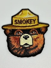Smokey Bear Iron-On Face patch: New