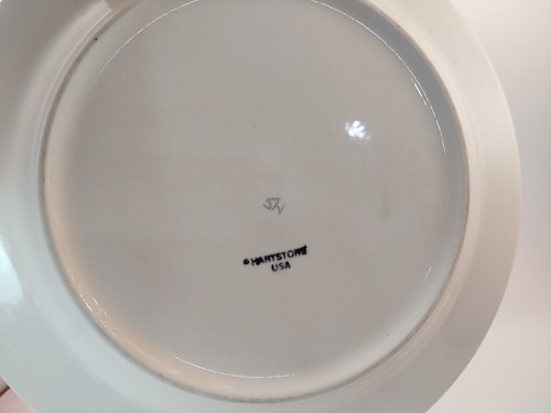 Set of 2 Hartstone Blue Checks 11 1/4" Dinner Plates - Fair Condition - Picture 11 of 12