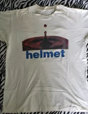 Vtg HELMET Band Meantime Tour Cotton White For Men All Size Shirt SE009