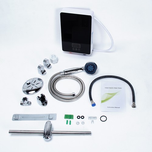 Tankless Electric Instant Hot Water Heater Shower Kit Caravan Camper
