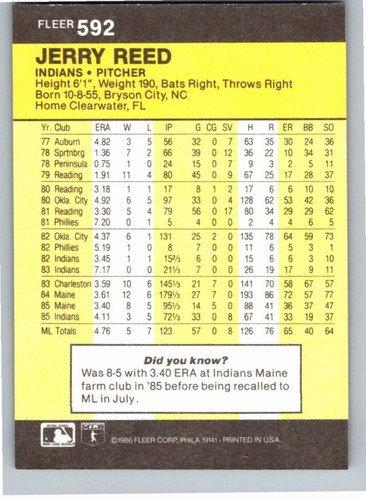 1986 Fleer Baseball Complete Your Set You Pick Choose #496 - 660 - Picture 195 of 295