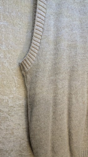 Vintage Protege Pullover Weste Herren LG beige V-Ausschnitt USA Opa Akademie Wolle Alpaka - Bild 5 von 10