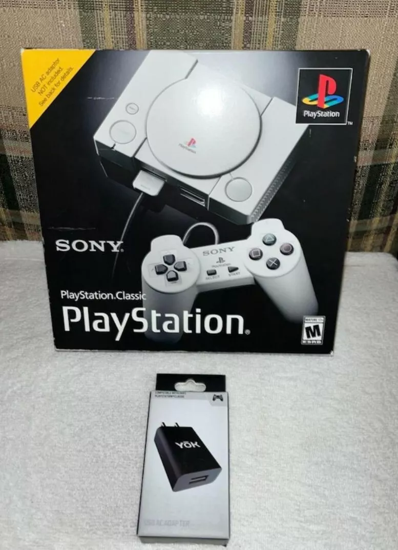 Authentic Playstation Classic Mini Game Console &amp; USB Adapter NEW!! 711719526063 | eBay