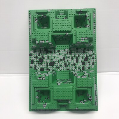Lego Castle Baseplate Raised 32 x 48 x Corner Pits Rock Path