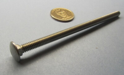 18-8 Stainless Steel Carriage Bolt / Screw 1/4''-20 x 5.00'' Length, 20 pcs