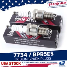 2Pcs Iridium Spark Plug 7734 BPR5ES For BMW Jaguar Rover Mazda MB Nissan Volvo