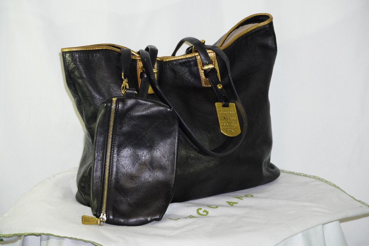 ロンシャン　Longchamp 本革　手袋　ブラック ル プリアージュ® エクストラ XS トップハンドルバッグ ブラック