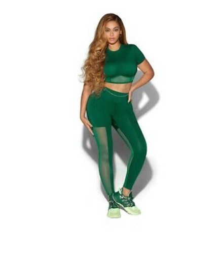 Ivy Park x Adidas Green Corset Crop Top 