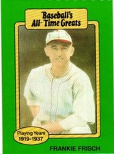 1987 Baseball's All-Time Greats Frankie Frisch Baseball Card