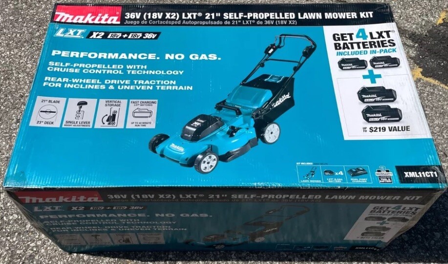 Makita XML11CT1 18V X2 (36V) LXT 21" SelfProp Lawn Mower Kit (5 Ah
