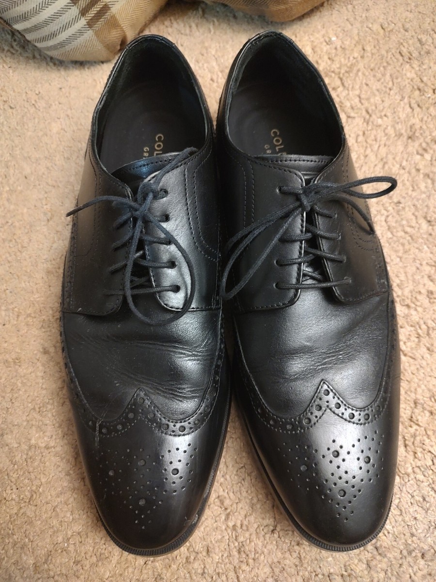 Cole Haan Grand.OS C23793 Jefferson Leather Black Wingtip  display picture 1