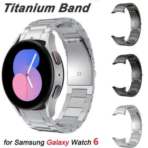 Titanium Metal Band Strap For Samsung Galaxy Watch 6 40mm 44mm