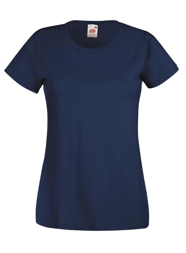 Camiseta Camiseta Camiseta Mujer Fruit of the Loom Algodón Liso Damas Calce Cuello Redondo - Imagen 21 de 36