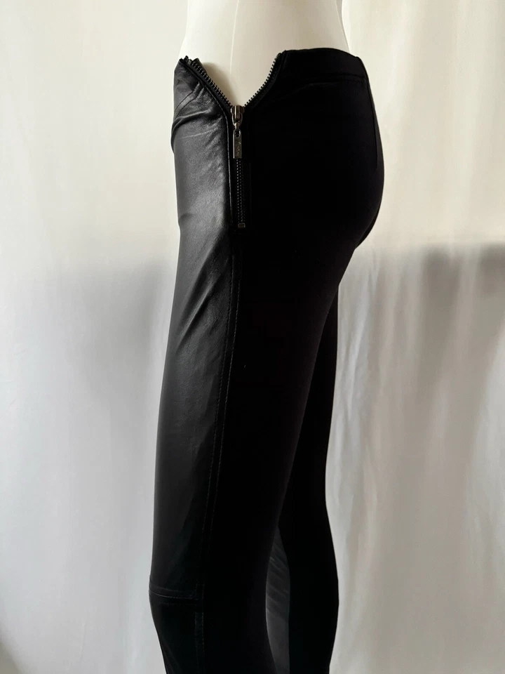 Guess By Marciano Mujer Leggings Pantalones Negro Imitación Cuero Piernas Ajustadas Cremallera 0 Foto 3 de 4