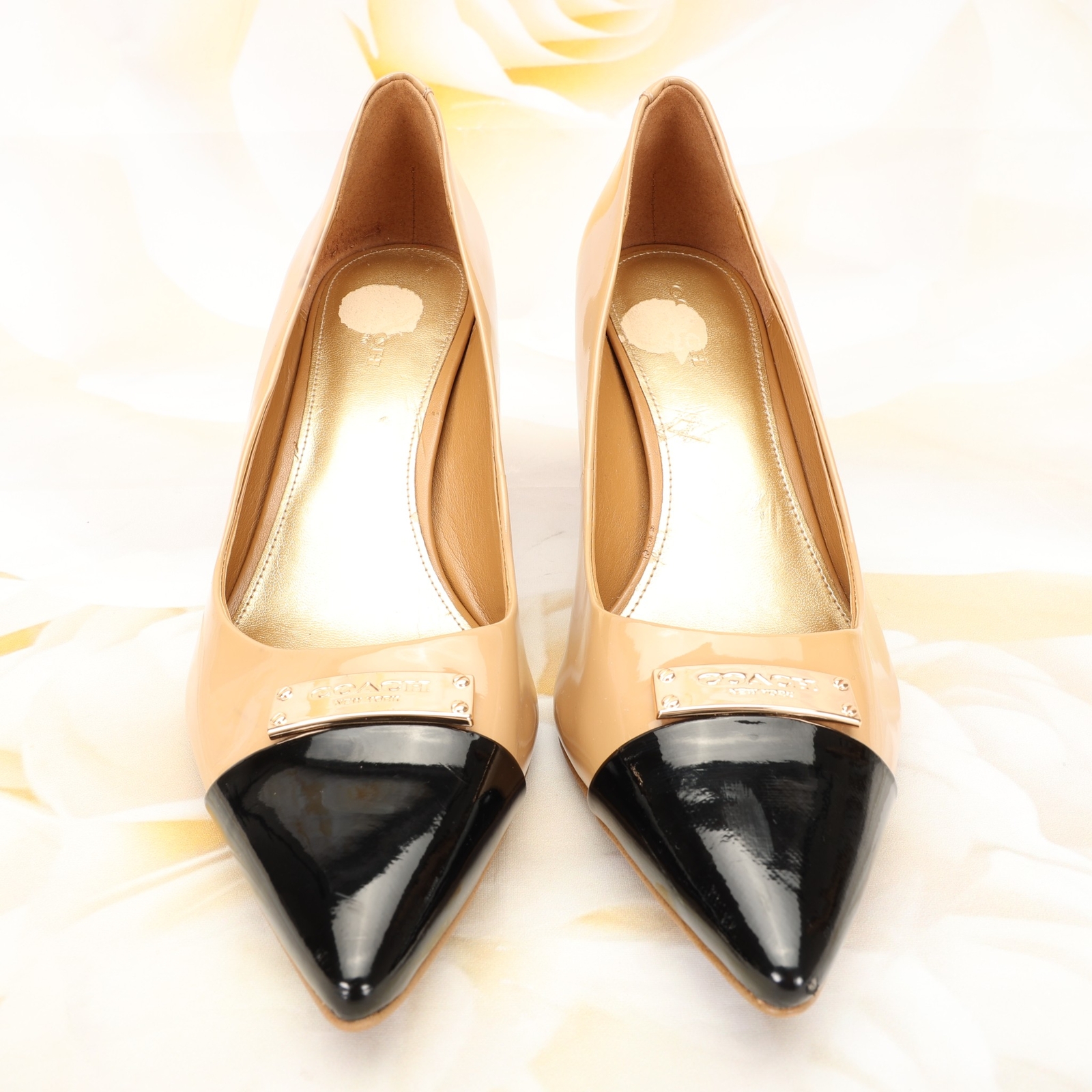 Coach Womens Zan Pointed Toe Heels Pumps Shoe Size 8B… Gem