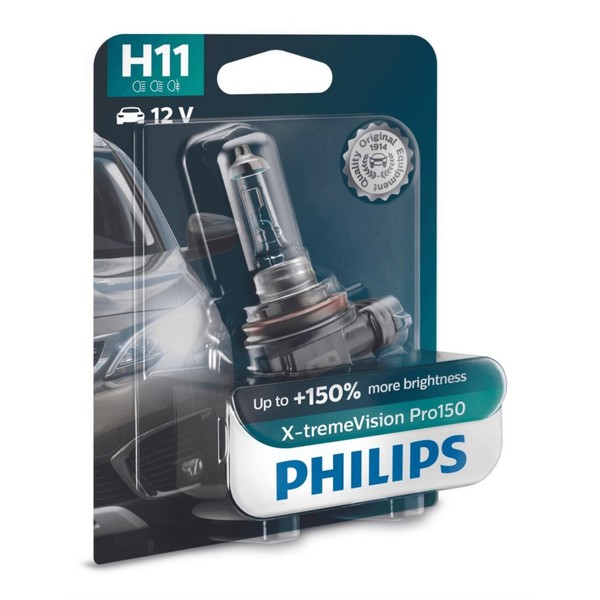 Philips X-Tremevision Pro150 H11 Halogen Bis Zu 150% Mehr Licht 55W 12V-image
