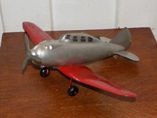Vintage Pressed Steel Toy Airplane