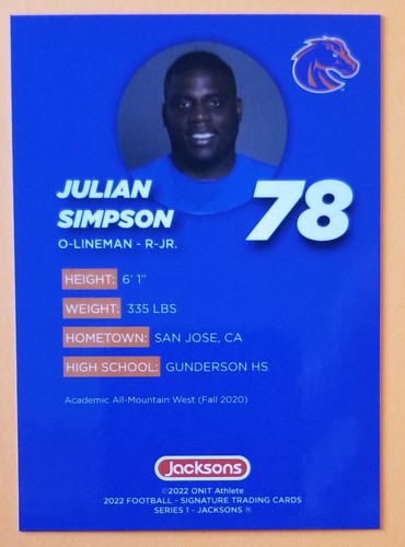 2022 Boise State Series 1 Football Cards - You Pick your Card Complete your Set  - Bild 167 von 203