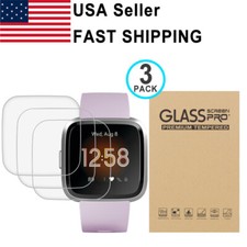 3PACK Tempered Glass Screen Protector For Fitbit Versa