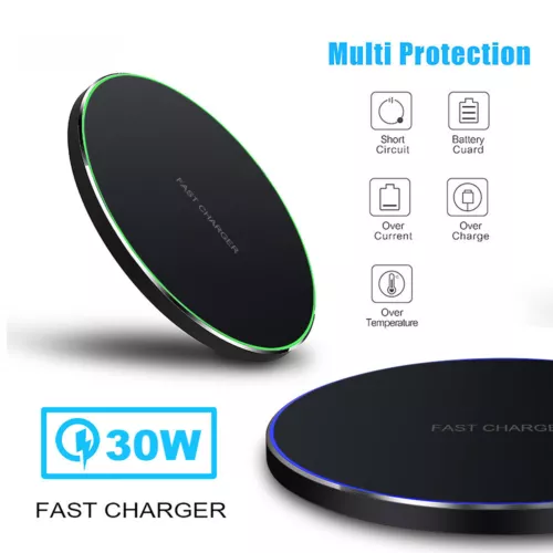 30W Wireless Charger Super Fast Charging Mat For iPhone 16 15 14 13 12 Pro Max - Picture 11 of 23