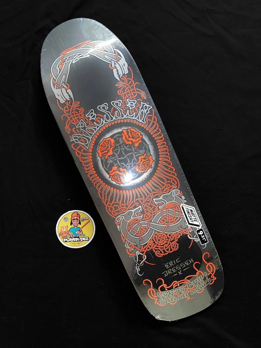RARE SIGNED Eric Dressen Santa Cruz Matte Black Skateboard Deck Autograph 9.31”