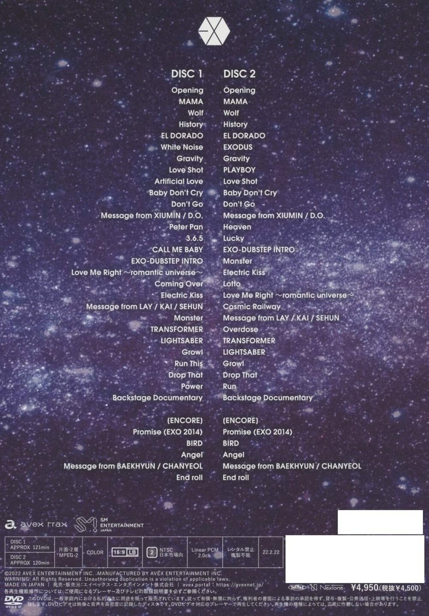 New EXO FILMLIVE JAPAN TOUR EXO PLANET 2021 2 DVD Japan AVBK