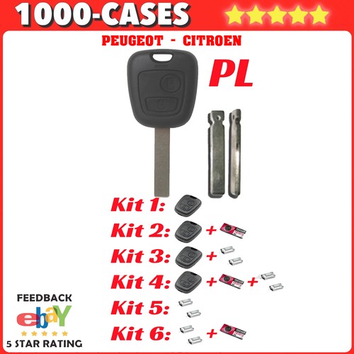 REPUESTO CARCASA LLAVE PEUGEOT 106 206 207 306 307 PARTNER 607 FUNDA REPUESTO - Imagen 4 de 8