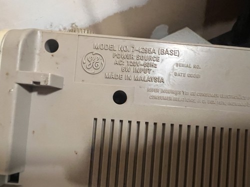 Vintage GE General Electric Spacemaker 7-4295A AM/FM Clock Radio Works - Picture 2 of 3