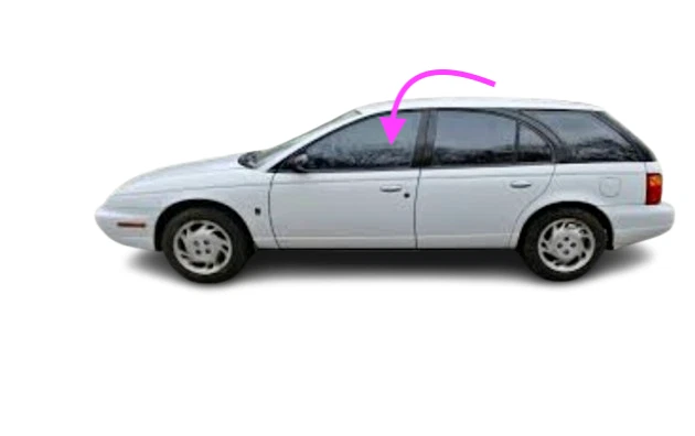 Se adapta a Saturn SL1, SL2 1996-2000 sedán y SW1 SW2 vagón puerta delantera izquierda ventana vidrio Foto 2 de 4