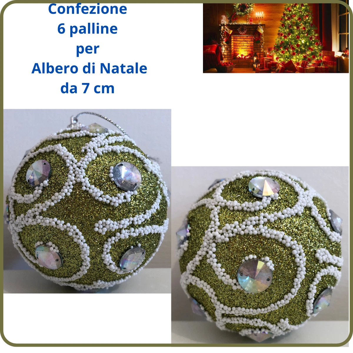 Set Decorazioni Albero Di Natale 46 Pezzi - Palline, Fiocchi E Ornamenti In Legno, Tema Rosso E Verde Con Pois, Ghirlanda Luminosa - 2