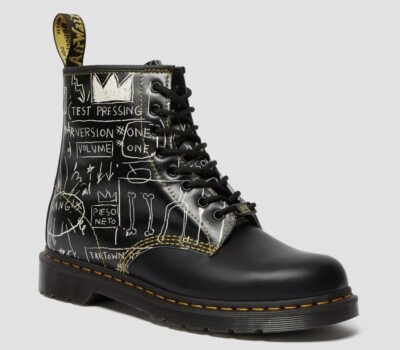 NEW DR. MARTENS 1460 BASQUIAT BEAT BOP BOOTS SOLD OUT - LIMITED ED. Sz 6