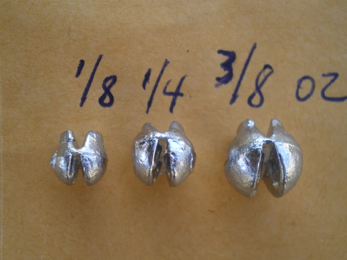 150 PCS. REMOVABLE SPLIT SHOT SINKER 1/8, 1/4, 3/8 OZ. 50 EACH. FROM DO-IT MOLD