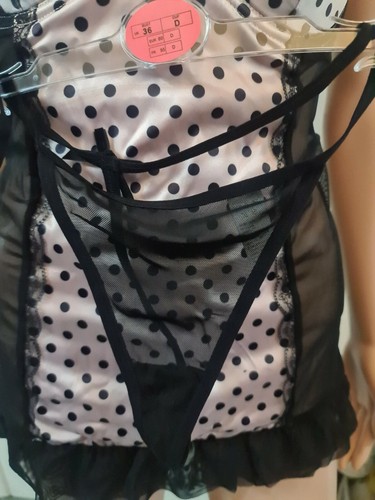 JOLIE SEDUCTION BLACK/PINK UNDERWIRE CAMI 36D - Picture 4 of 6