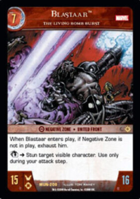 VS System: Blastaar, The Living Bomb Burst [Played] Marvel Universe TCG CCG Clas