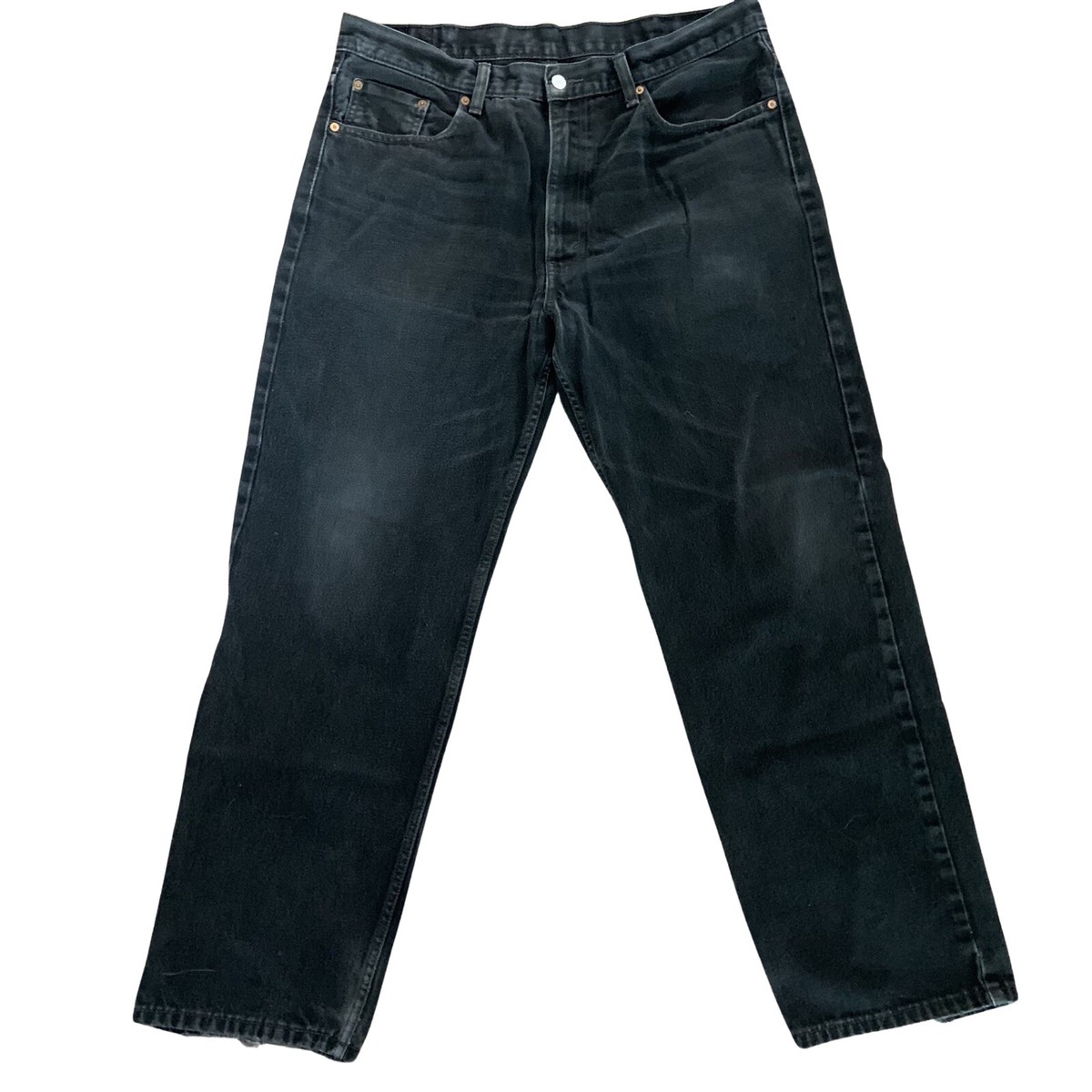 Levi's 550 Black Label Jeans Black Straight Leg Mens Actual