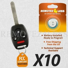 10x For 2006 2007 2008 2009 2010 2011 2012 2013 Honda Civic Remote Car Key Fob