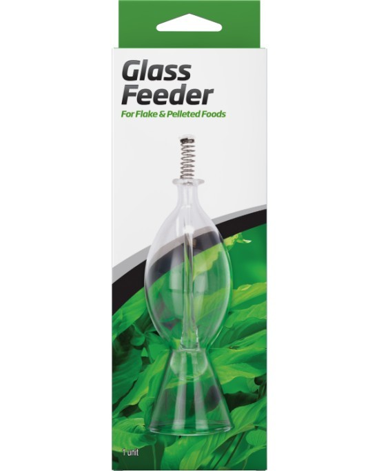 Seachem Glass Feeder distributeur en verre artisanal pour aquarium épuré