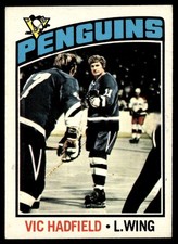 1976-77 O-Pee-Chee Hockey Card Vic Hadfield Pittsburgh Penguins #226 EX+