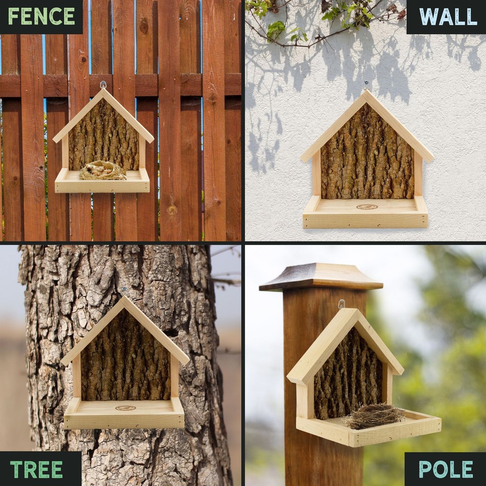 Gallery Detail: Premium Songbird Nesting Platform Rustic Handmade Bird Roosting Perch