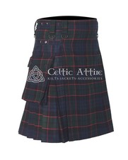 Fletcher Modern Tartan Scottish UTILITY KILT - Made to Order By Celtic Attire