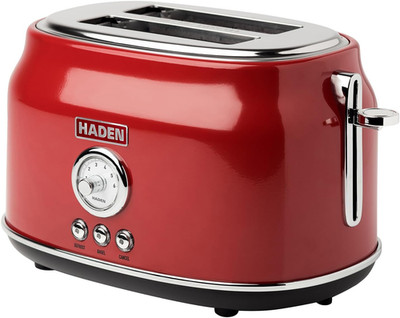 2-Slice Wide Slot Toaster Stainless Steel Adjustable Browning Red