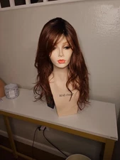 Belle Tress Shakerato HD HF Synthetic Wig Cayenne W Ginger Root,  Lace Mono Part