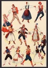 029 - Croatia - National dances - costumes - Postcard