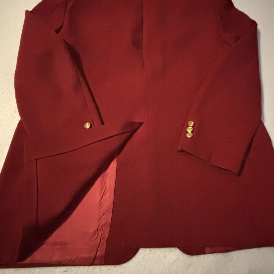 Abrigo deportivo vintage Palm Beach 38 para hombre rojo blazer chaqueta lúpulo años 80 90 Foto 4 de 4