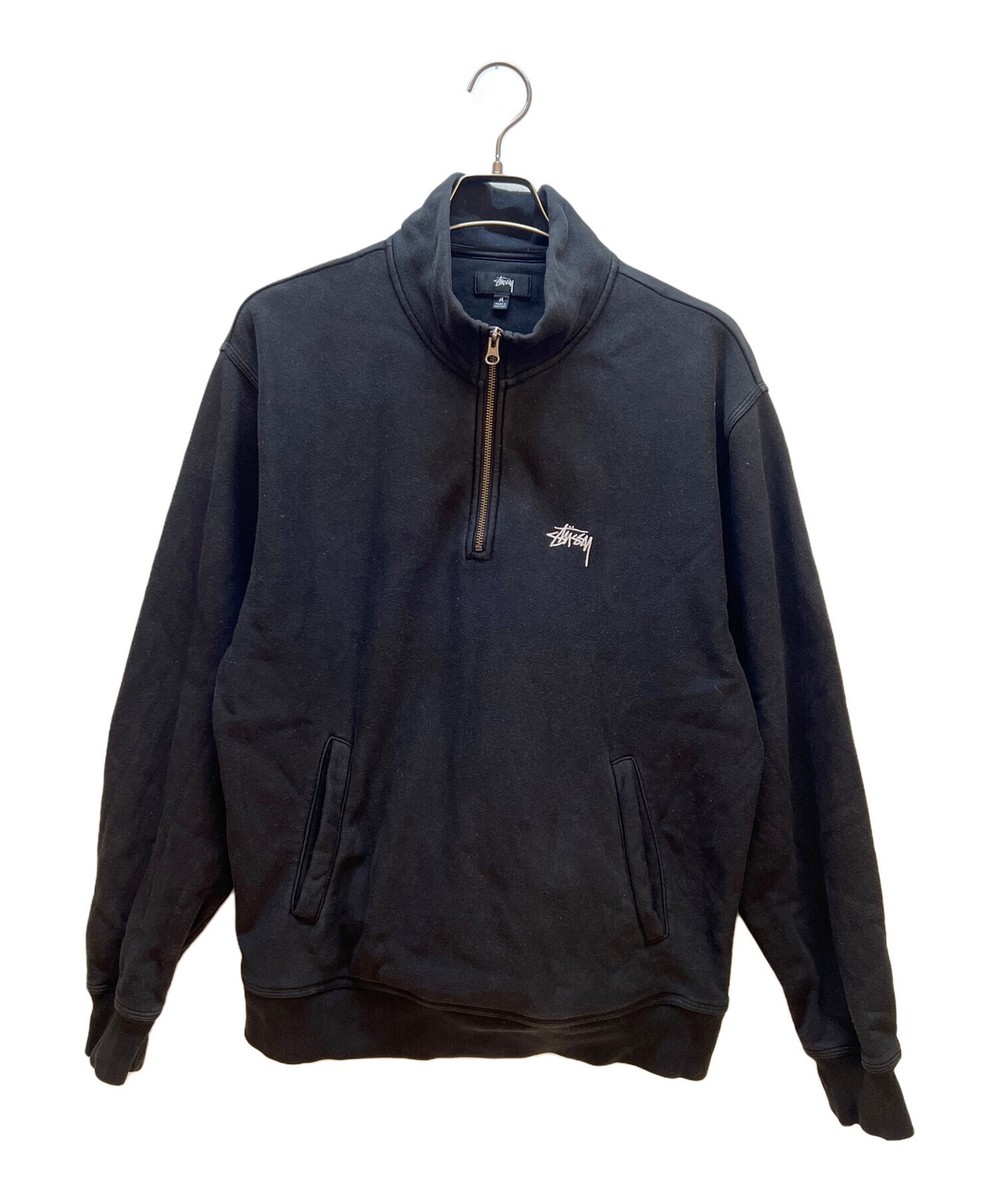 Stussy Polaire Stussy Polar Fleece Half Zip Black Stussy Logo