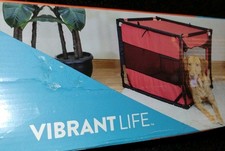 Vibrant Life Large Portable Dog Kennel, Red FAST SHIPPING