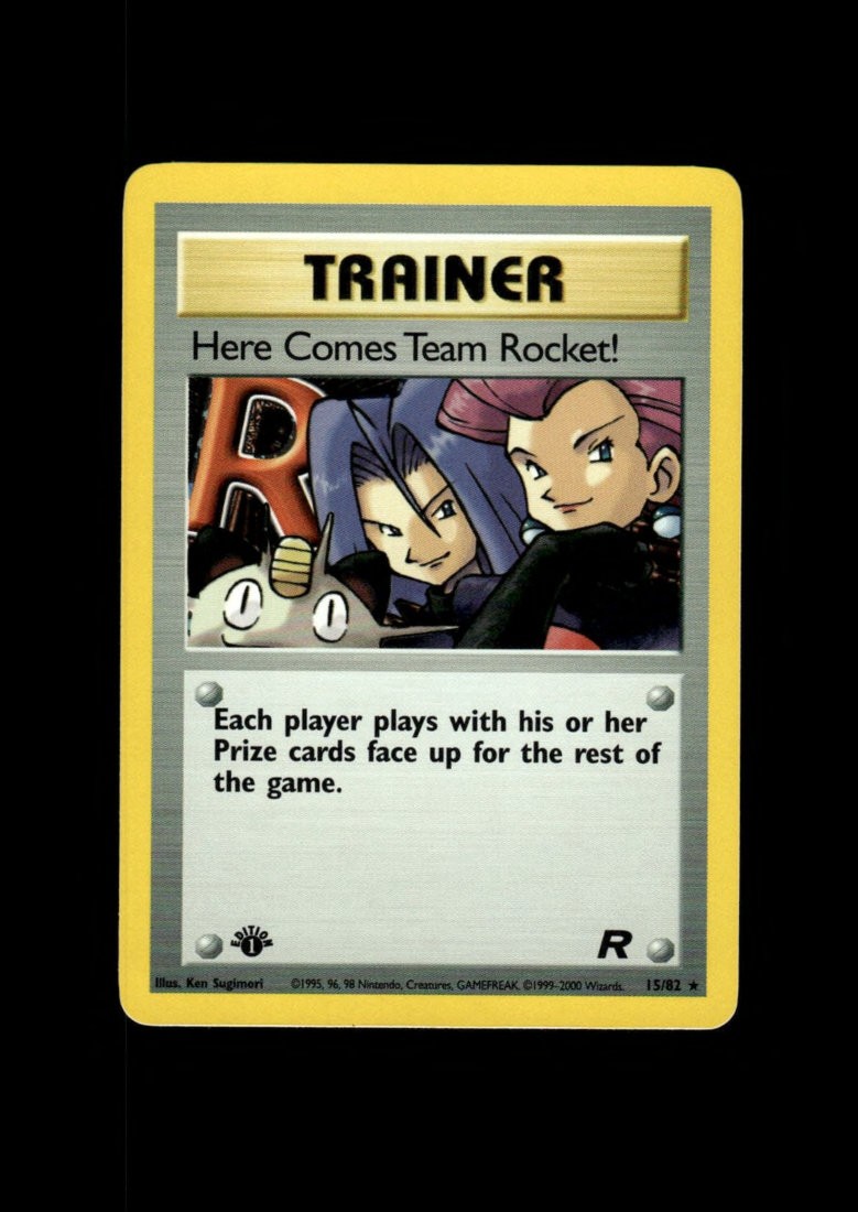1999 Pokemon TR 1st Ed: # 15 Here Comes Team Rocket NR-MINT