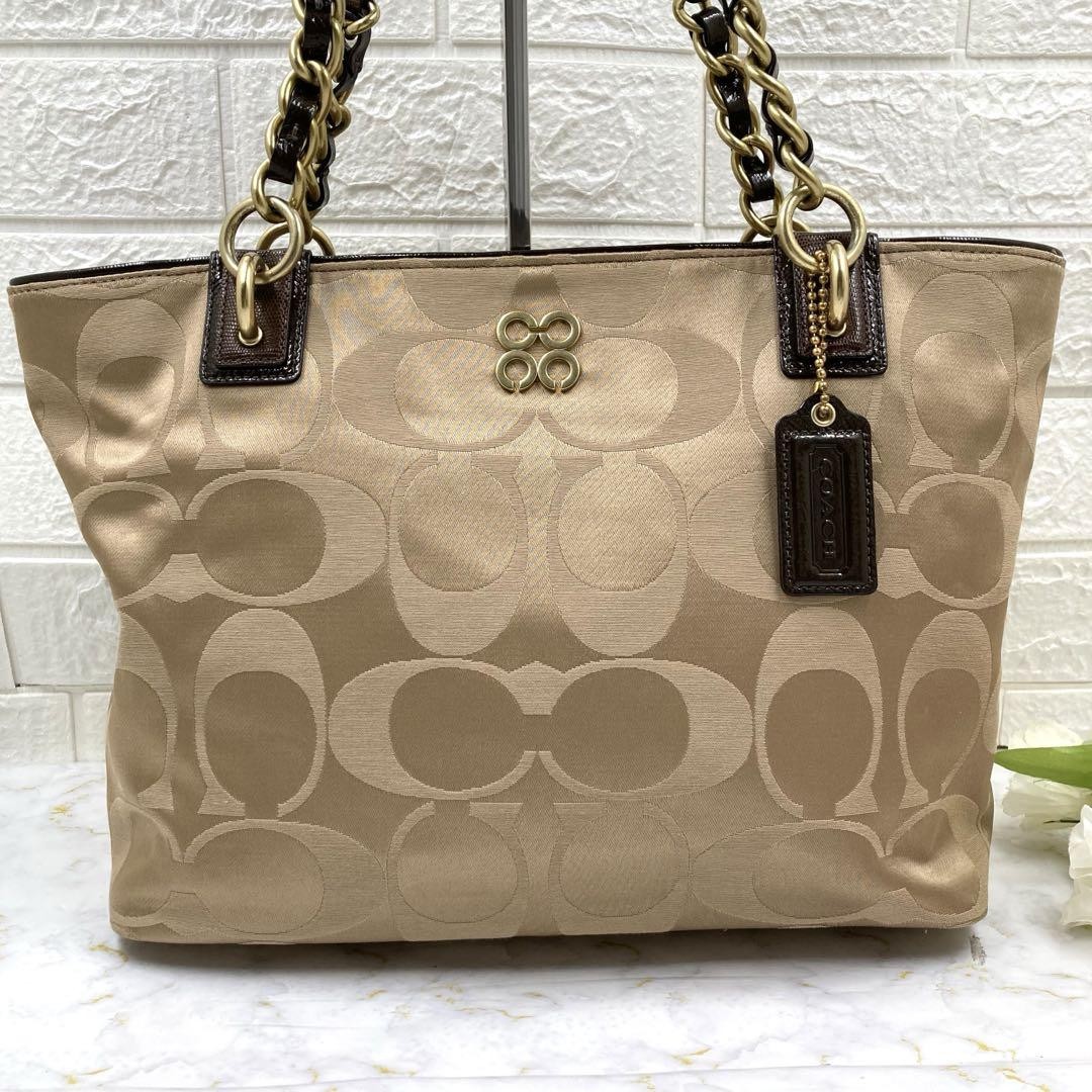 COACH Signature Pattern Tote Bag for Women