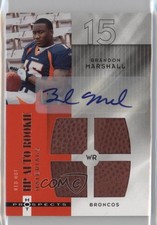 2006 Fleer Hot Prospects HP Rookie Materials Red 7/99 Brandon Marshall Auto 3f2